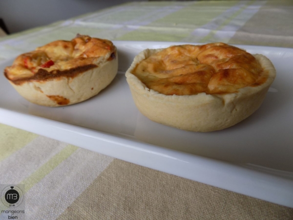 Quiches aux trois fromages et thon (Crédit Photo: Team "mangeons bien")