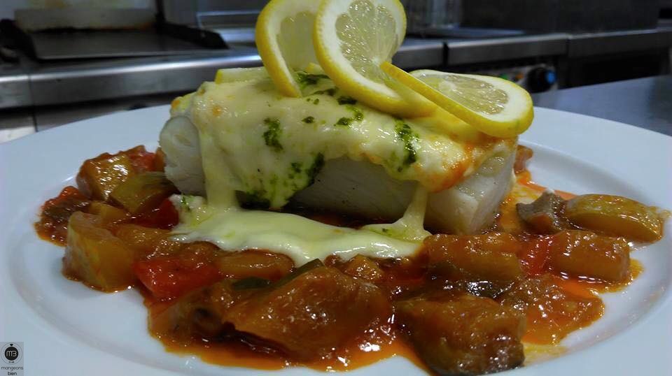 Bacalao rôti au pisto cordobés